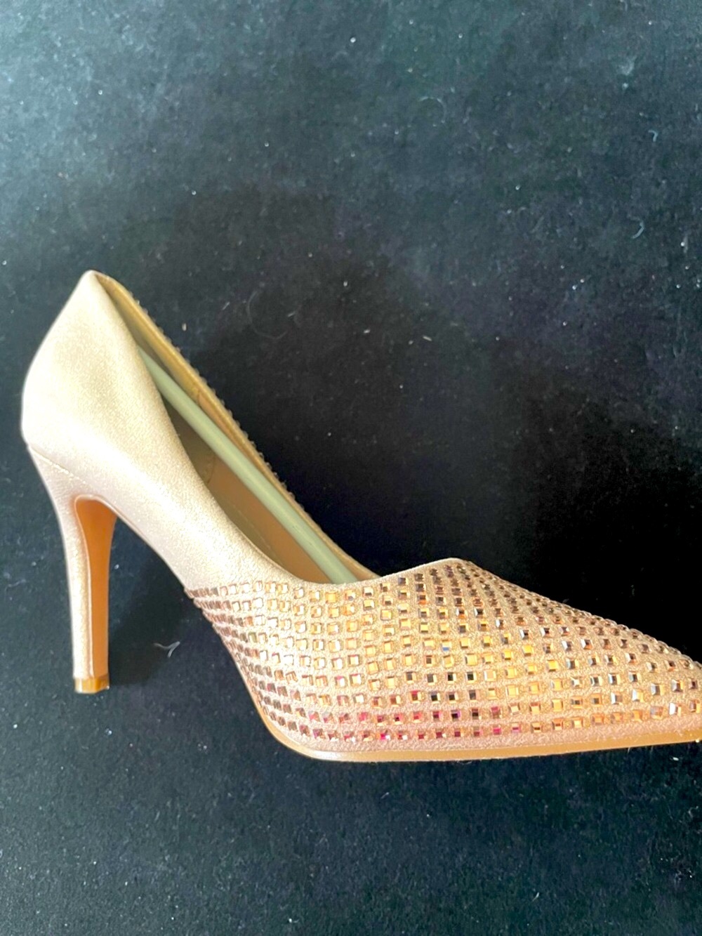 ❤️ PROM Women’s NWOT TOP MODA rhinestone pointed toe stiletto pumps Sz 6.5 - Picture 4 of 12